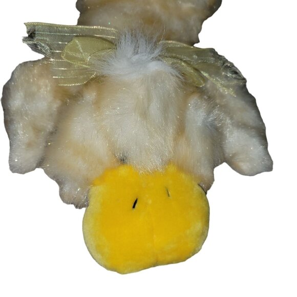 Vintage Dan Dee Duck 15 inch Plush Fuzzy Easter Spring Bird Bow Stuffed Animal T - Picture 3 of 6